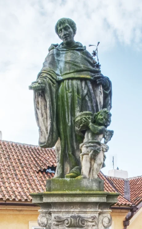 Charles_Bridge, Statue of St. Nicholas of Tolentino