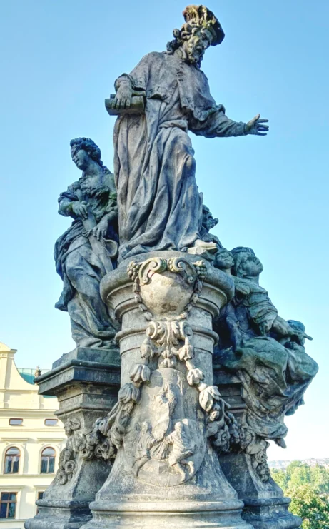 Charles Bridge, statue of Saint Ivo