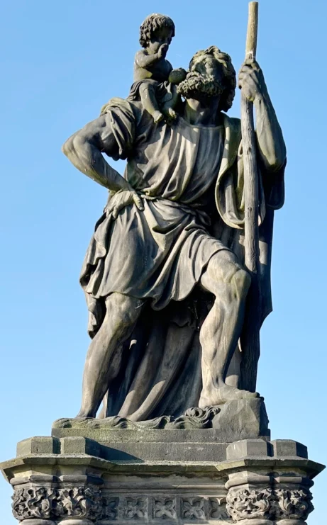 Charles_Bridge, Statue of Saint Christopher