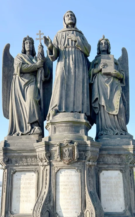 Charles_Bridge, Statue of Francis of Assisi